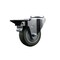 Service Caster 3.5'' Gray Poly Wheel Swivel Bolt Hole Caster with Posi Lock Brake SCC-BH20S3514-PPUB-PLB - alternate 1